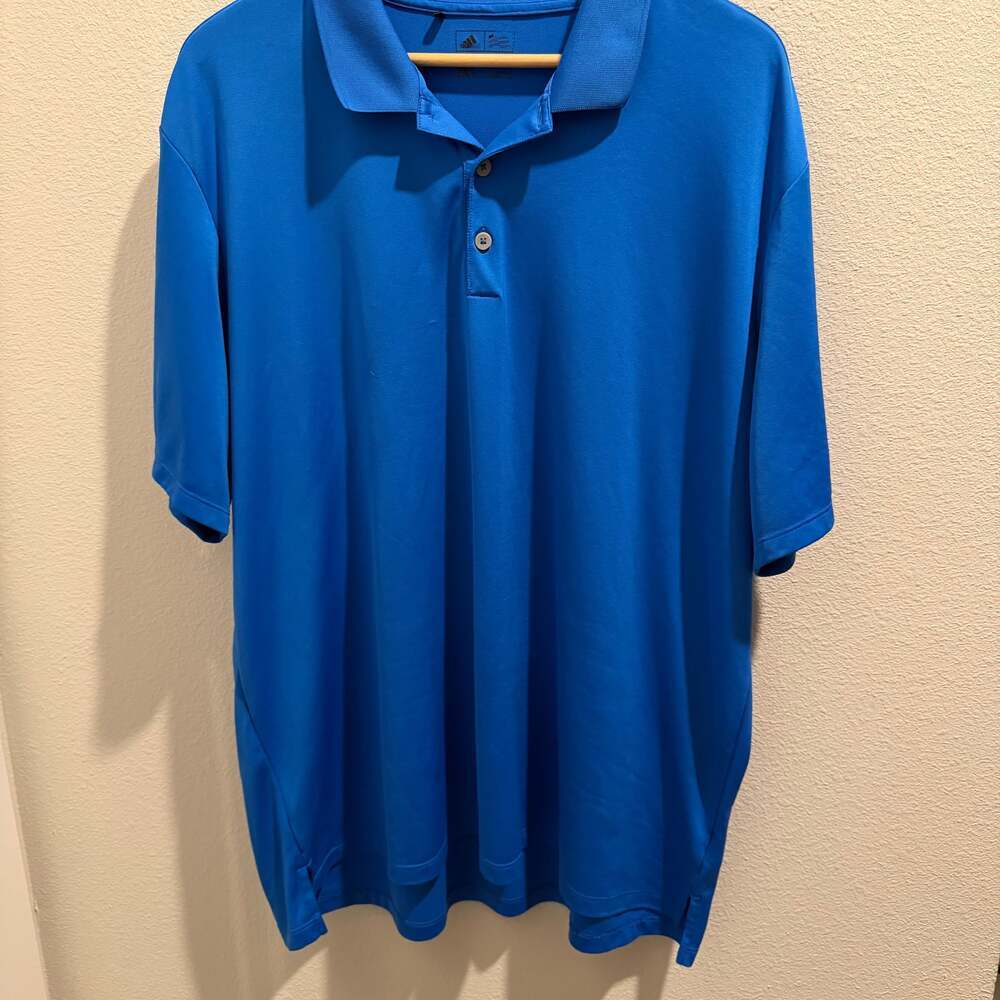 Adidas Golf Climalite Performance Polo Shirt‎ Royal Blue Men's Size 2XL